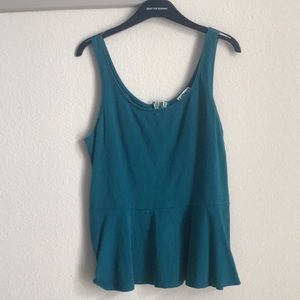 Express blue peplum top